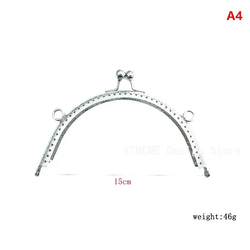 1PCS 8.5/10.5/12.5/15CM Glossy Silver Basic Semicircle Metal Purse Frame Kiss Clasp Lock DIY Bag Accessories
1PCS 8.5/10.5/12.5/15CM Glossy Silver Basic Semicircle Metal Purse Frame Kiss Clasp Lock DIY Bag Accessories
