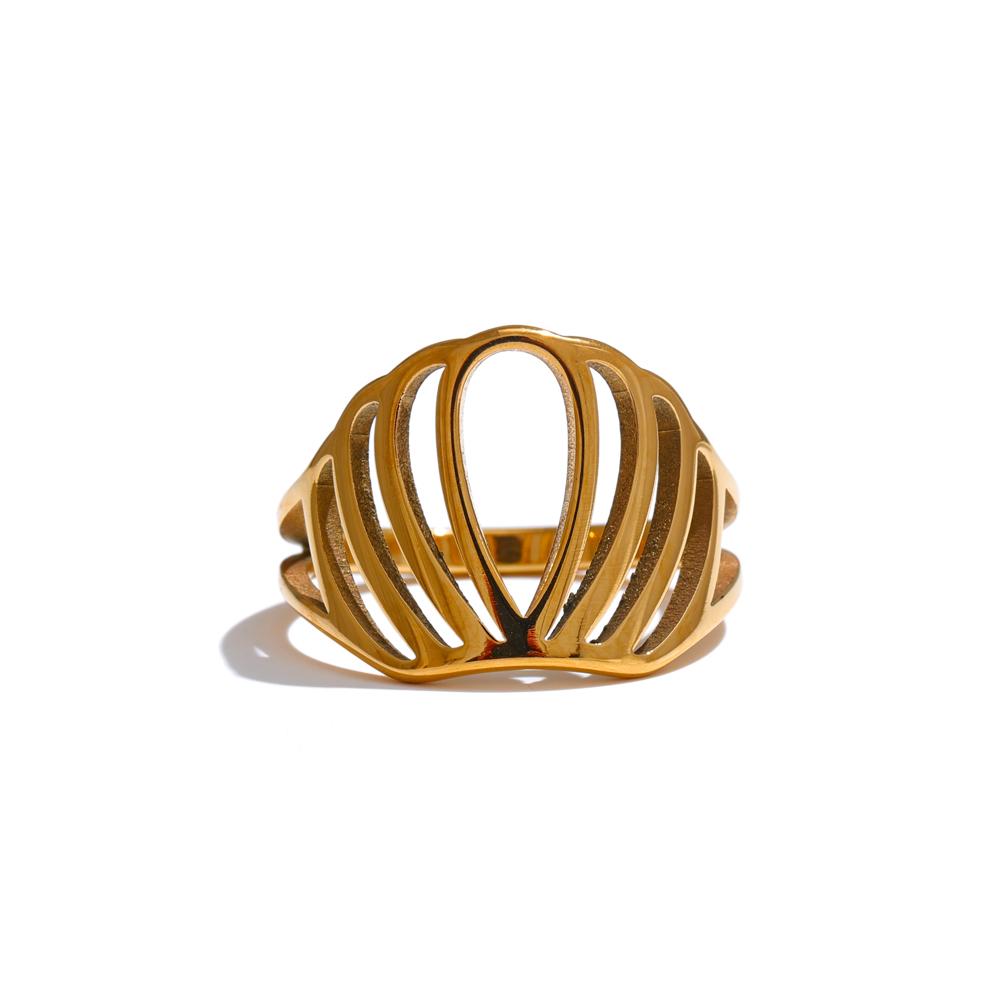 Yhpup Stylish Unique Metal Hollow Geometric Golden Crown Ring Water Resistant Stainless Steel Simple Jewelry 18K PVD Plated 8
Yhpup Stylish Unique Metal Hollow Geometric Golden Crown Ring Water Resistant Stainless Steel Simple Jewelry 18K PVD Plated 8