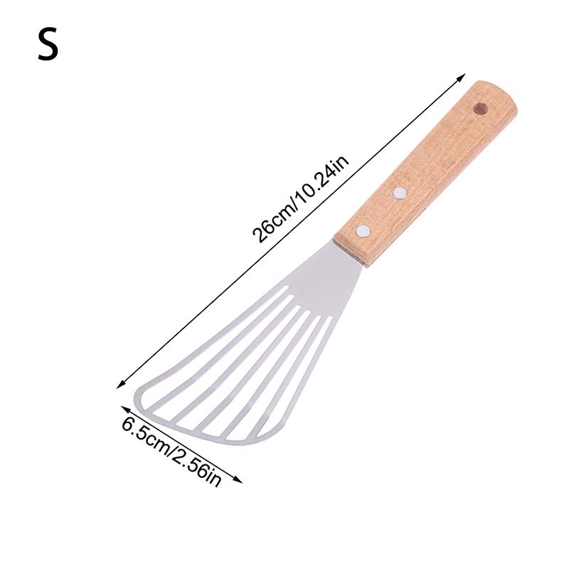 Stainless Steel Slotted Turner Fish Frying Shovel With Wooden Handle Fan-shaped Shovel Household High-temperature Frying Shovel
Stainless Steel Slotted Turner Fish Frying Shovel With Wooden Handle Fan-shaped Shovel Household High-temperature Frying Shovel
