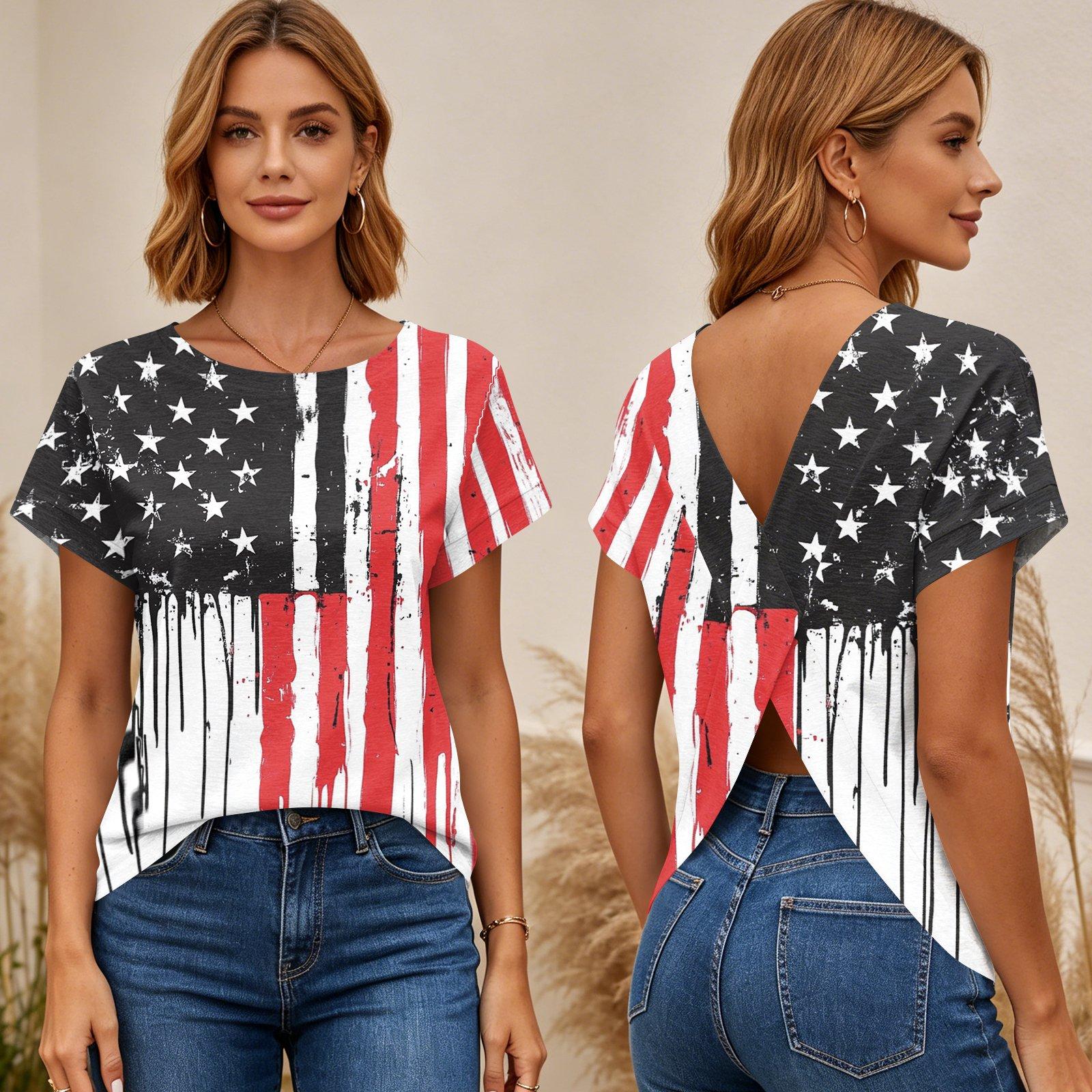 Women s Short Sleeve Top Cross Back T-Shirt Floral Print Lightweight Casual Blouse Summer Shirt L чёрный
Women s Short Sleeve Top Cross Back T-Shirt Floral Print Lightweight Casual Blouse Summer Shirt L чёрный
