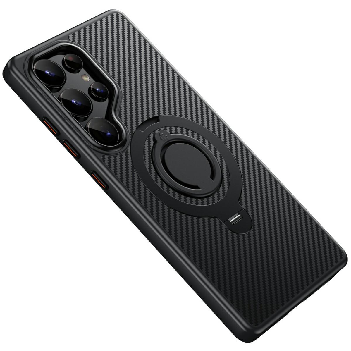For Samsung Galaxy S25 Ultra Magnetic Case Kickstand Carbon Fiber Texture PC + TPU Back Cover with Silicone Ring A
For Samsung Galaxy S25 Ultra Magnetic Case Kickstand Carbon Fiber Texture PC + TPU Back Cover with Silicone Ring A