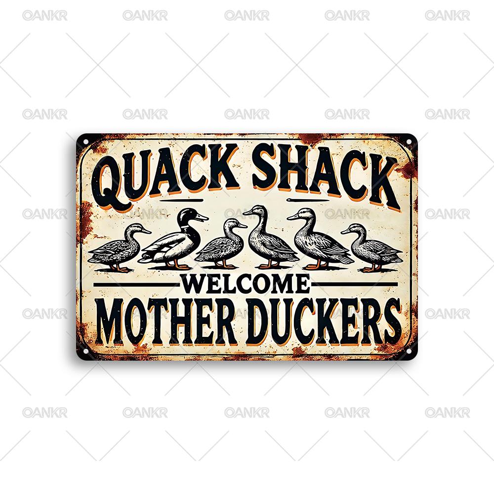 Vintage Duck Tin Sign Quack Shack Welcome Mother Duckers Metal Poster Metal Signs for Garden Farm Fence Home Wall Decor Plaque 20x30cm(7.8x11.8inch)
Vintage Duck Tin Sign Quack Shack Welcome Mother Duckers Metal Poster Metal Signs for Garden Farm Fence Home Wall Decor Plaque 20x30cm(7.8x11.8inch)