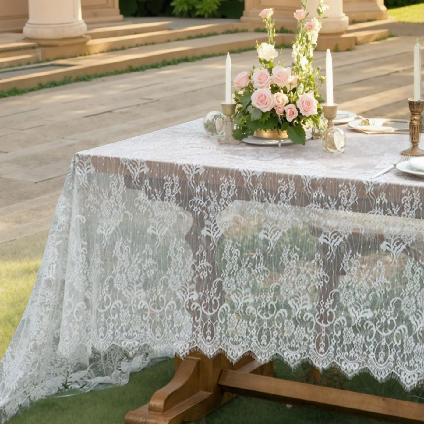 Elegant White French Lace Rectangular Tablecloth for Festive Dining and Photography 100x150 cm
Elegant White French Lace Rectangular Tablecloth for Festive Dining and Photography 100x150 cm