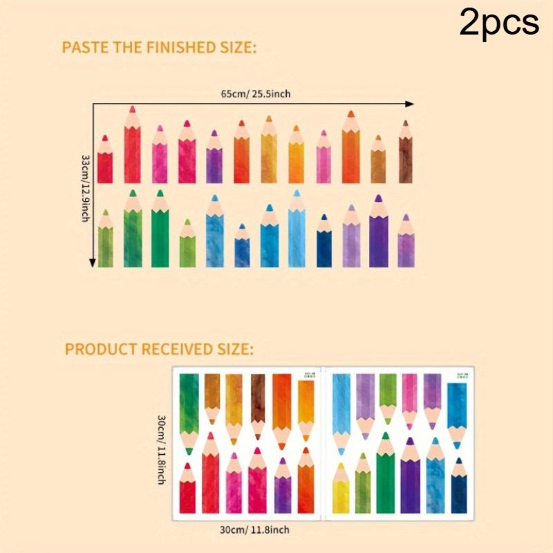 2pcs Watercolor Pencil Decorative Stickers Classroom Bedroom Glass Window Decoration Stickers Scrapbooking PVC Wall Sticker
2pcs Watercolor Pencil Decorative Stickers Classroom Bedroom Glass Window Decoration Stickers Scrapbooking PVC Wall Sticker