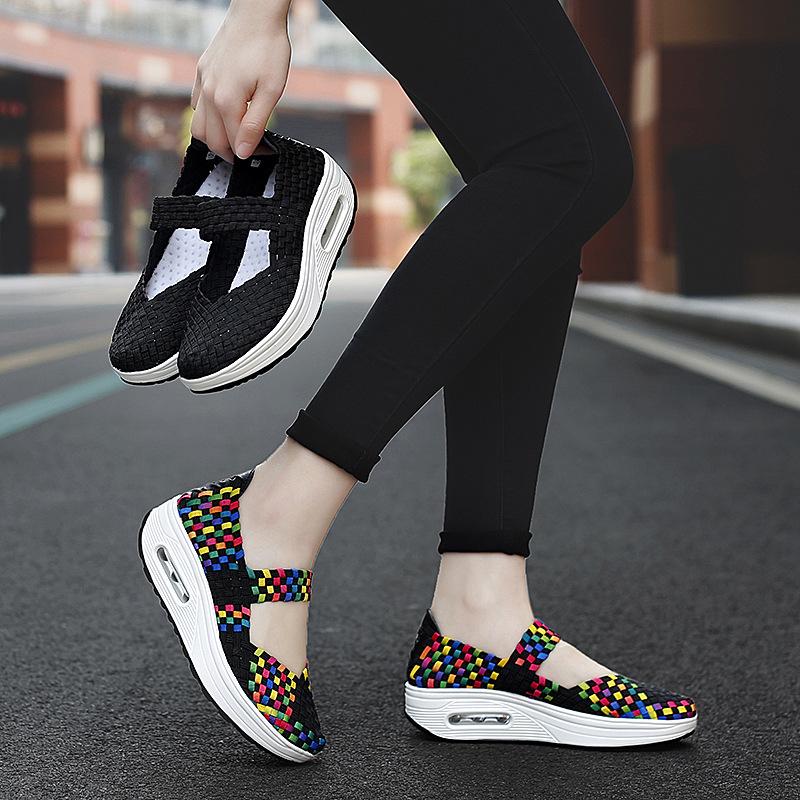 New woven shoes platform-soled wedge heel muffin shoes versatile and comfortable mother shoes casual shoes 42
New woven shoes platform-soled wedge heel muffin shoes versatile and comfortable mother shoes casual shoes 42