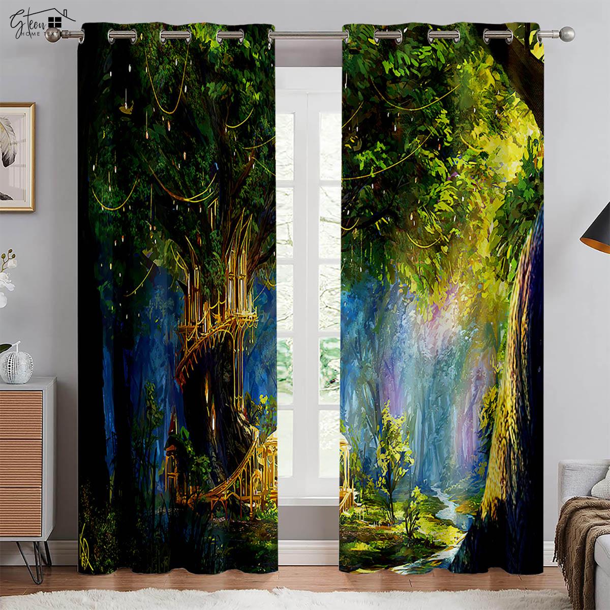 Forest Woods Three-Dimensional Print Draperies Landscape Emerald Sunshine Autumn Maple Leaves Nature Vitality Wear Rod Pocket Easy To Wash Drapery W50xH160(CM)x2PCS&Rod pocket
Forest Woods Three-Dimensional Print Draperies Landscape Emerald Sunshine Autumn Maple Leaves Nature Vitality Wear Rod Pocket Easy To Wash Drapery W50xH160(CM)x2PCS&Rod pocket