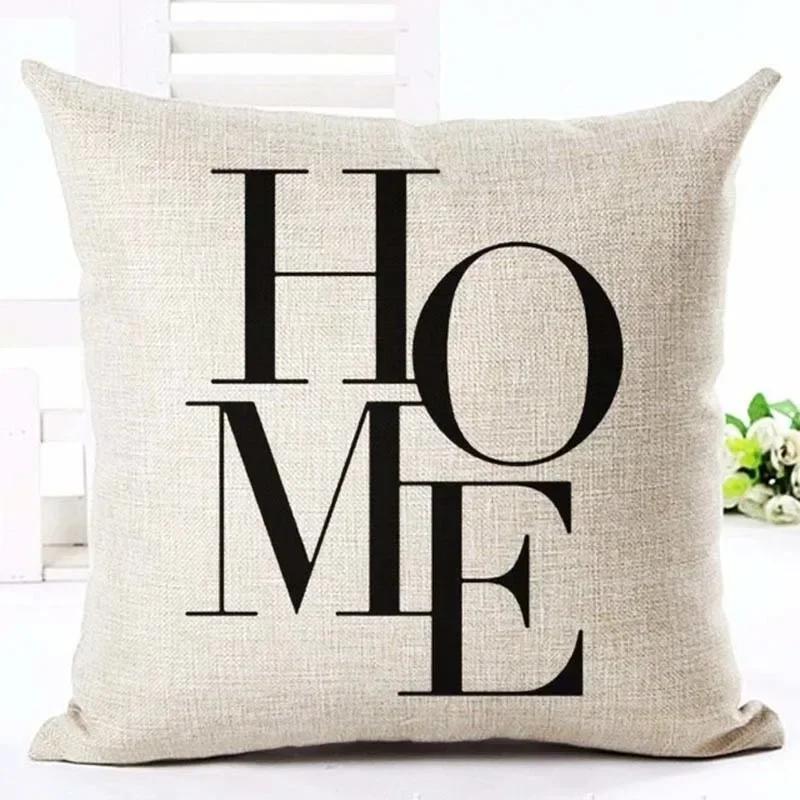 Letter Love Home Cushion covers Cotton linen Black White pillow cover Sofa bed Nordic decorative pillow case almofadas 45x45cm 18x18Inch
Letter Love Home Cushion covers Cotton linen Black White pillow cover Sofa bed Nordic decorative pillow case almofadas 45x45cm 18x18Inch