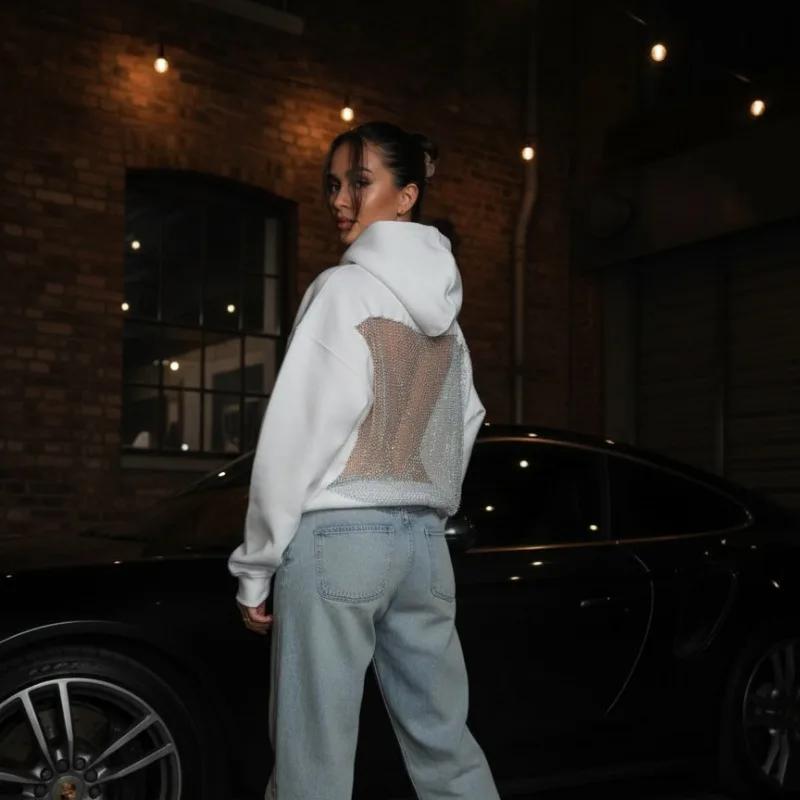 Жіноче прозоре сітчасте худі Модний порожнистий пуловер Легка толстовка з довгим рукавом для повсякденного та вуличного стилю XL
Жіноче прозоре сітчасте худі Модний порожнистий пуловер Легка толстовка з довгим рукавом для повсякденного та вуличного стилю XL