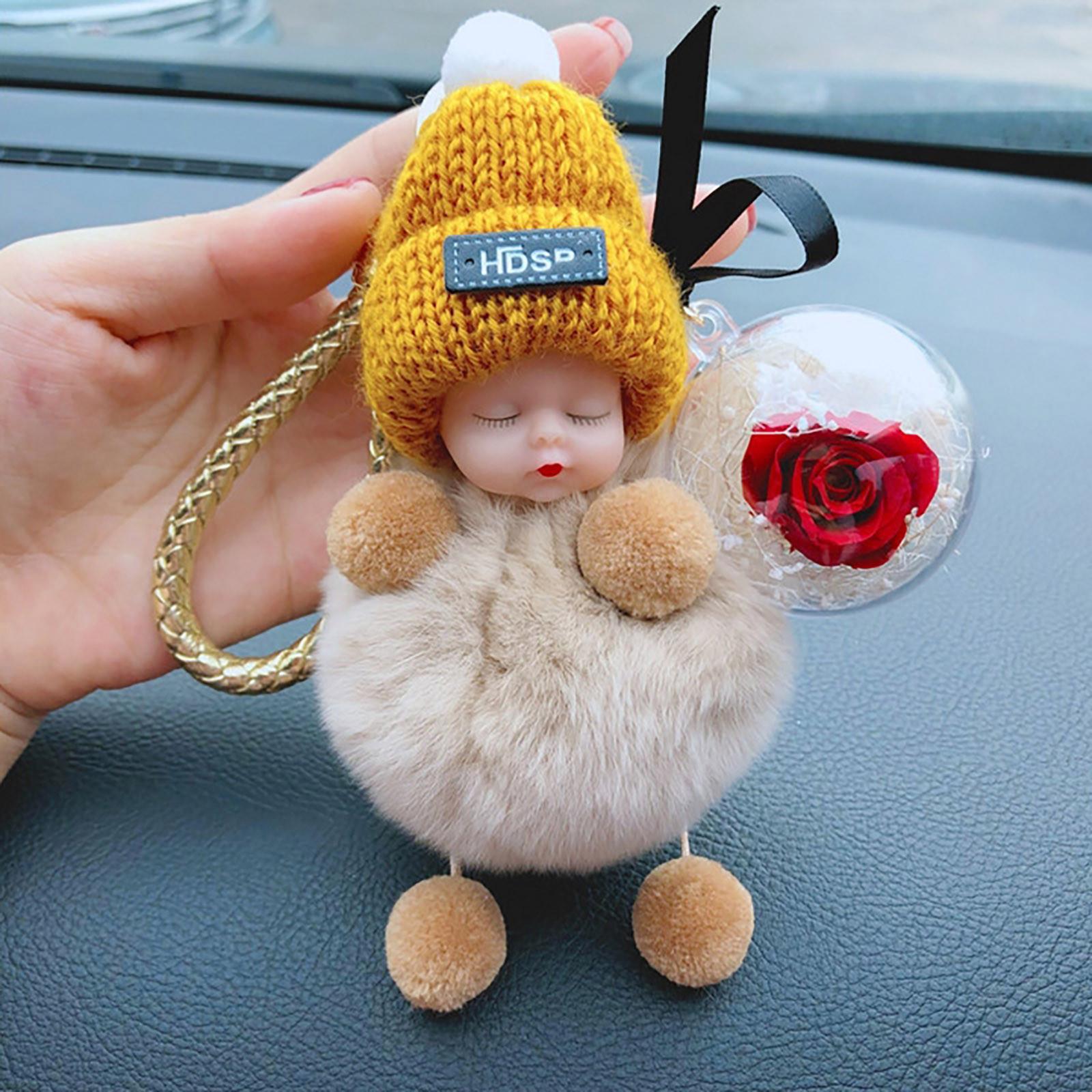Plush Doll Keychain with Preserved Flower in Transparent Ball Soft Fabric Accessories for Bag Decoration and Key Holder with Loop Strap One Size
Plush Doll Keychain with Preserved Flower in Transparent Ball Soft Fabric Accessories for Bag Decoration and Key Holder with Loop Strap One Size