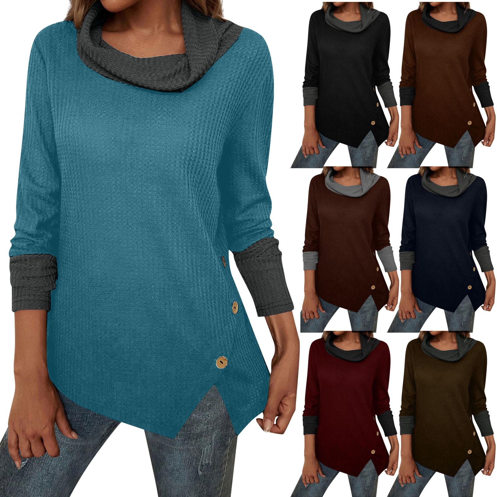 Женщины Длинные рукава Половина Высокий воротник Сращивание с длинными рукавами Футболка Топ
Женщины Длинные рукава Половина Высокий воротник Сращивание с длинными рукавами Футболка Топ