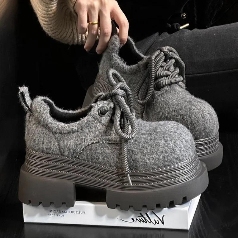 Women s Flats Small Size Thick Bottomed Woolen Lace-Up Big Head Low-Top Shoes Spring Autumn Season Casual Silk Surface 40 світло-сірий колір
Women s Flats Small Size Thick Bottomed Woolen Lace-Up Big Head Low-Top Shoes Spring Autumn Season Casual Silk Surface 40 світло-сірий колір
