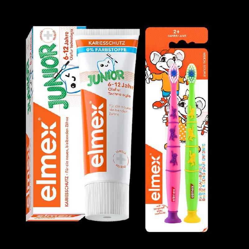 Elmex Kids Anti-Cavity Toothpaste Set with 2 Toothbrushes
Elmex Kids Anti-Cavity Toothpaste Set with 2 Toothbrushes