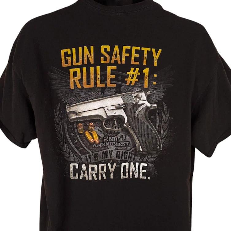 Second Amendment T Shirt Mens Size XL Black Gun Safety Rule #1 Carry One 4XL
Second Amendment T Shirt Mens Size XL Black Gun Safety Rule #1 Carry One 4XL