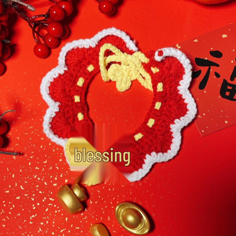 Праздничный красный снуд для питомца на Новый год Дракона: Вязаный вручную шерстяной галстук-бабочка-шарф для кошек и собак S 3-8 lbs
Праздничный красный снуд для питомца на Новый год Дракона: Вязаный вручную шерстяной галстук-бабочка-шарф для кошек и собак S 3-8 lbs