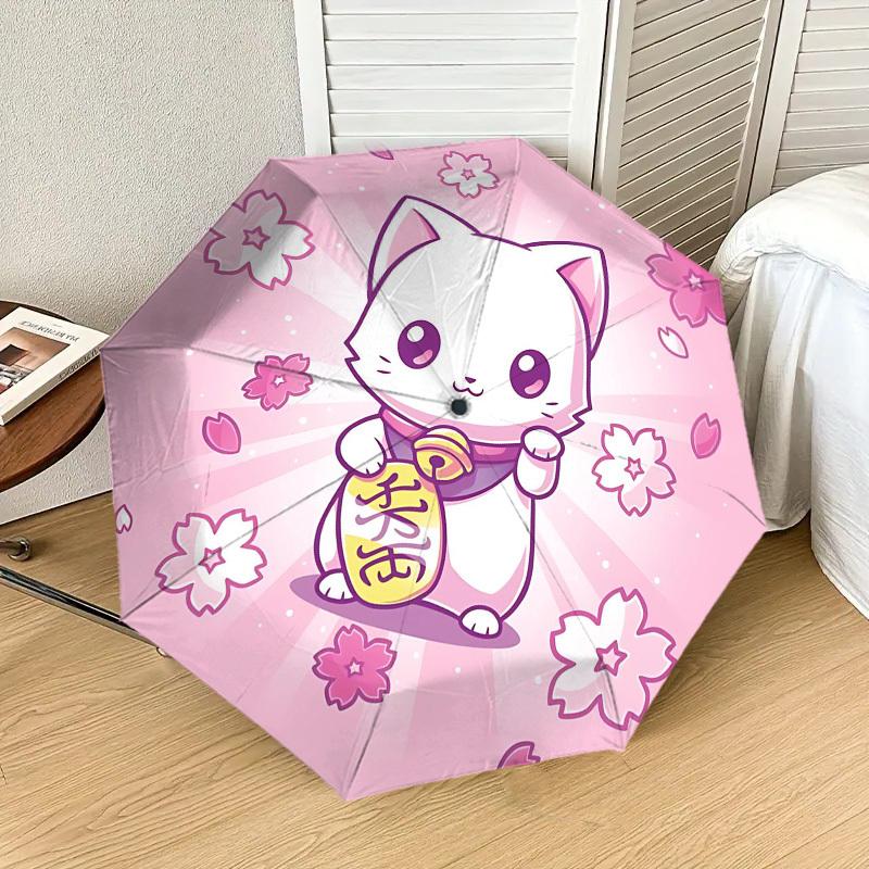 1pc cat cherry blossom Automatic Folding Umbrella 8 Rib Iron Frame, Suitable for Travel, Daily Use, Birthday, Women & Men Gift c1231095
1pc cat cherry blossom Automatic Folding Umbrella 8 Rib Iron Frame, Suitable for Travel, Daily Use, Birthday, Women & Men Gift c1231095