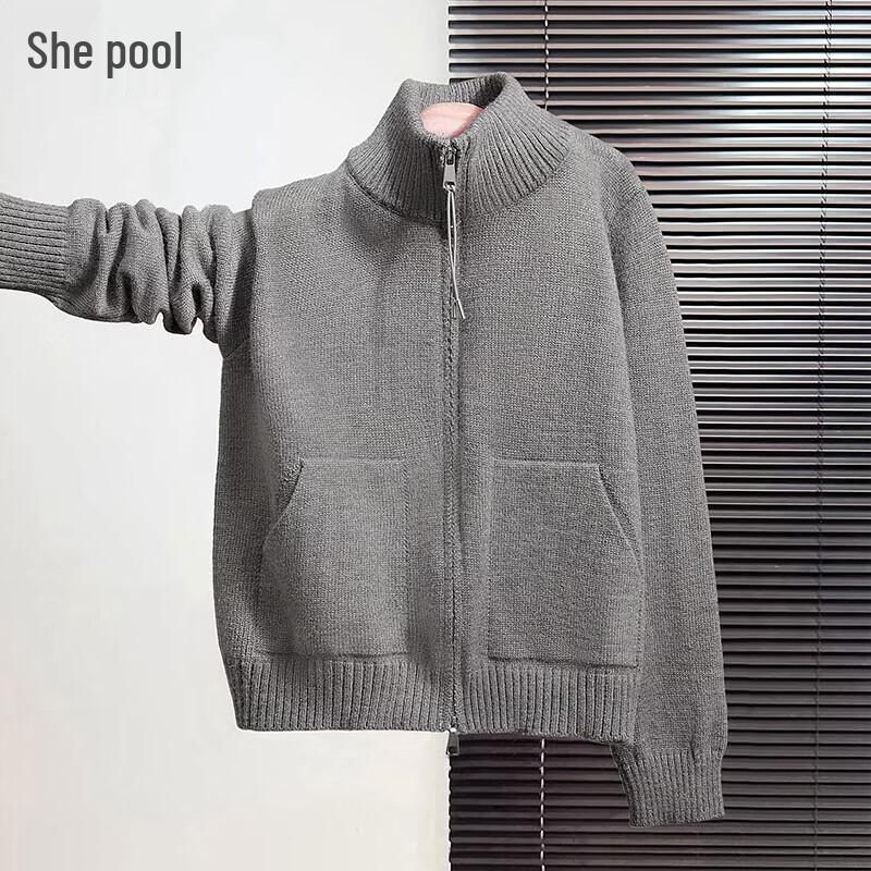 Women s Double-Zip Stand Collar Loose Knit Cardigan One Size
Women s Double-Zip Stand Collar Loose Knit Cardigan One Size