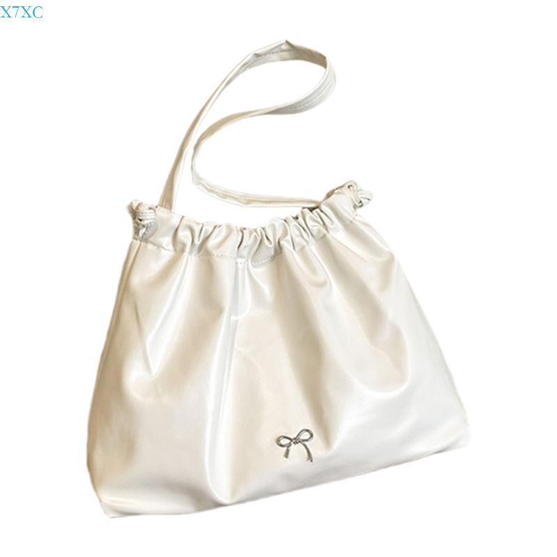 X7XC Oversized Crinkle Drawstring Underarm Bag Soft PU Leather Shoulder Bag For Women With Convertible Carrying Ways білий
X7XC Oversized Crinkle Drawstring Underarm Bag Soft PU Leather Shoulder Bag For Women With Convertible Carrying Ways білий