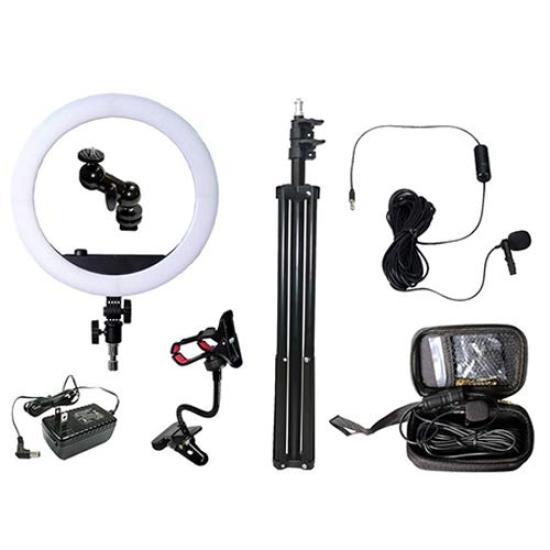 LPL Beauty Video Distribution Kit VLR-VS3500K LED Ring Light with Omnidirectional Pin Microphone Light Stand L27859
LPL Beauty Video Distribution Kit VLR-VS3500K LED Ring Light with Omnidirectional Pin Microphone Light Stand L27859