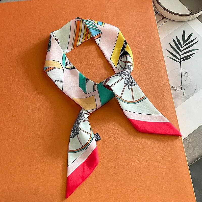 Silk Scarf Women Luxury Chain Print Bag Skinny Scarves Wraps Wrist Towel Foulards Neckerchief Headband Muslim Hijabs 5x85cm
Silk Scarf Women Luxury Chain Print Bag Skinny Scarves Wraps Wrist Towel Foulards Neckerchief Headband Muslim Hijabs 5x85cm