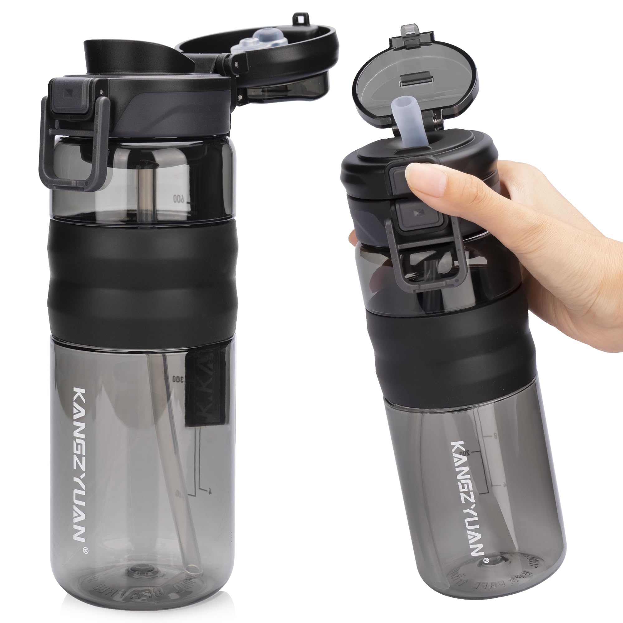 KZYBODY Бутылка для воды Спортивная бутылка для спортзала и велоспорта Большая емкость 550 мл 750 мл Сверхлегкая Герметичная Легкая для переноски Термостойкая к горячей воде чёрный
KZYBODY Бутылка для воды Спортивная бутылка для спортзала и велоспорта Большая емкость 550 мл 750 мл Сверхлегкая Герметичная Легкая для переноски Термостойкая к горячей воде чёрный