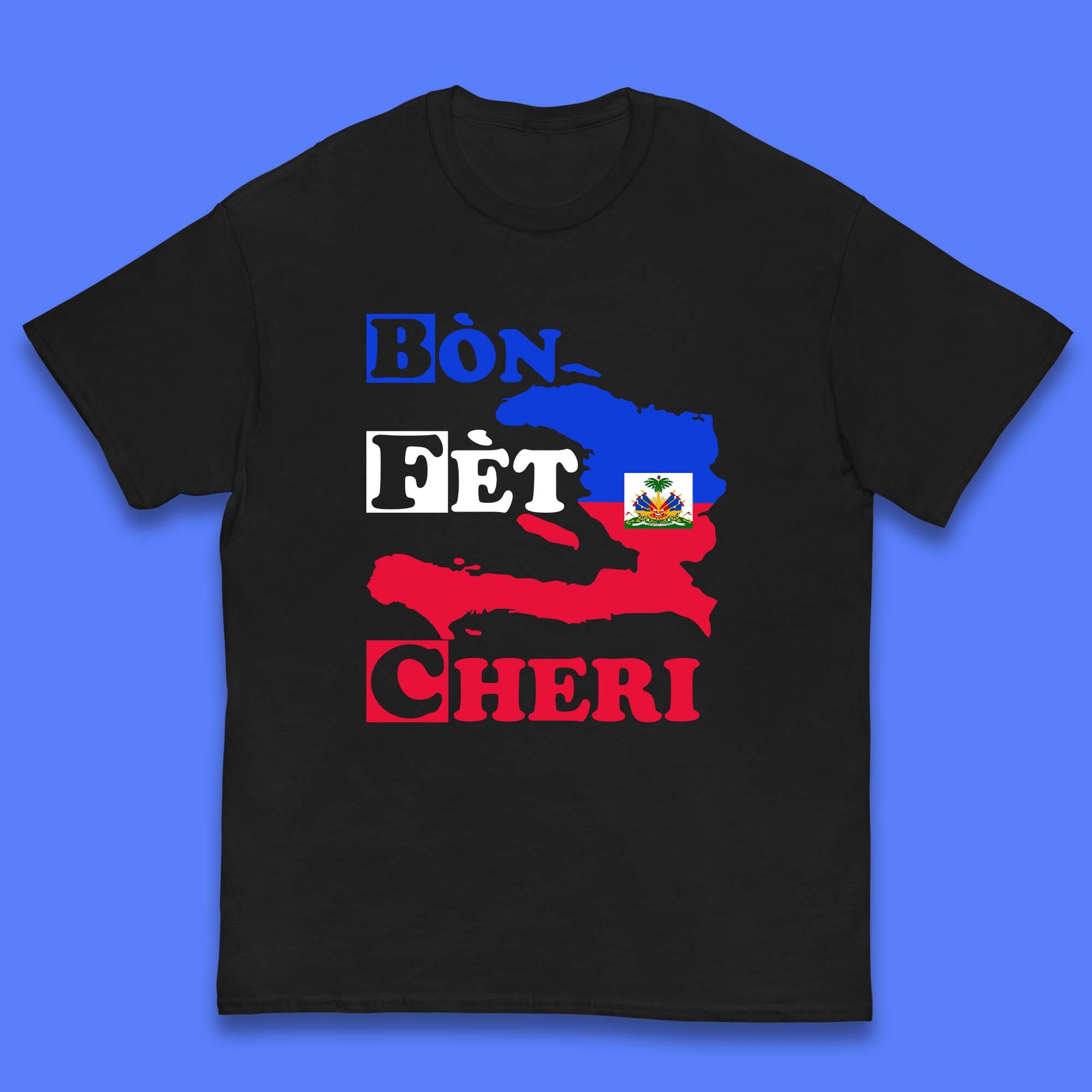 Bon Fet Cheri Haiti Map Kids T-Shirt 110
Bon Fet Cheri Haiti Map Kids T-Shirt 110