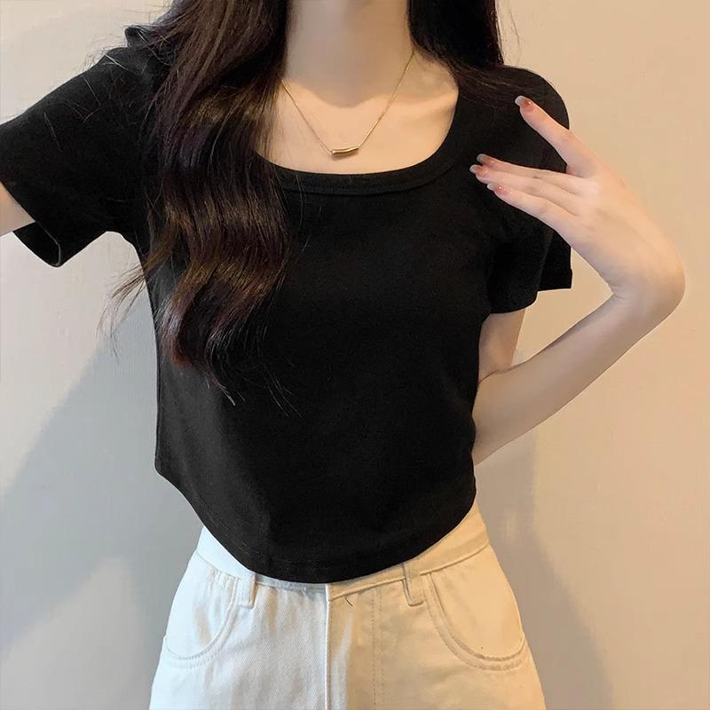 2026 Women s Summer Square Neck Curved Hem T-shirt Extra Large чорний
2026 Women s Summer Square Neck Curved Hem T-shirt Extra Large чорний