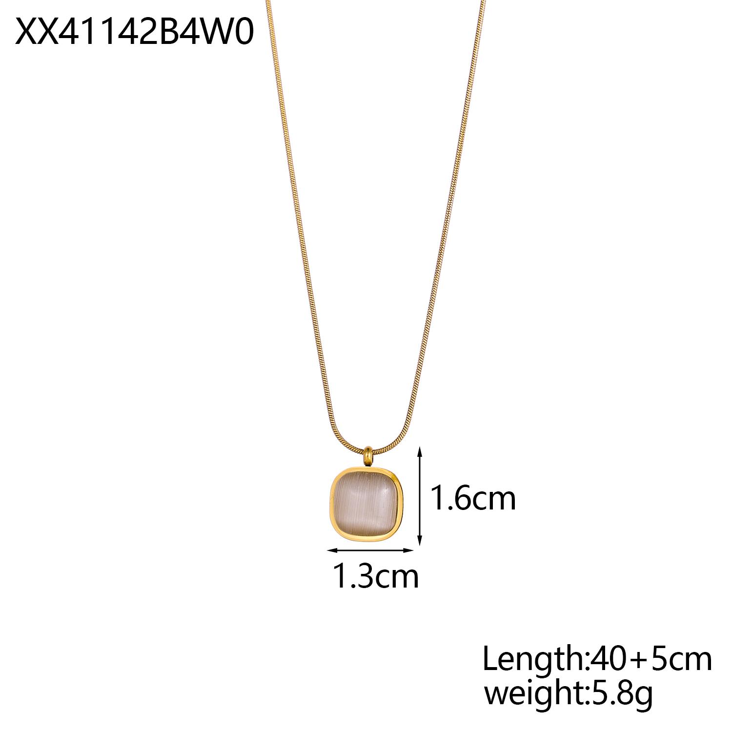 CARLIDANA New Design Tiger Eye Pendant Stainless Steel Square Natural Stone Pendant Snake Chain Choker Necklace Women Jewelry
CARLIDANA New Design Tiger Eye Pendant Stainless Steel Square Natural Stone Pendant Snake Chain Choker Necklace Women Jewelry