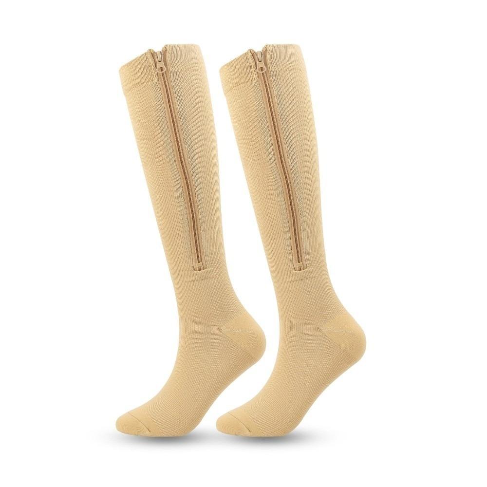 Simple Stripe Pressure Socks Soft Breathable Compress Zipper Socks Elastic Comfortable Cycling Sports Socks Outdoor Exercise L
Simple Stripe Pressure Socks Soft Breathable Compress Zipper Socks Elastic Comfortable Cycling Sports Socks Outdoor Exercise L