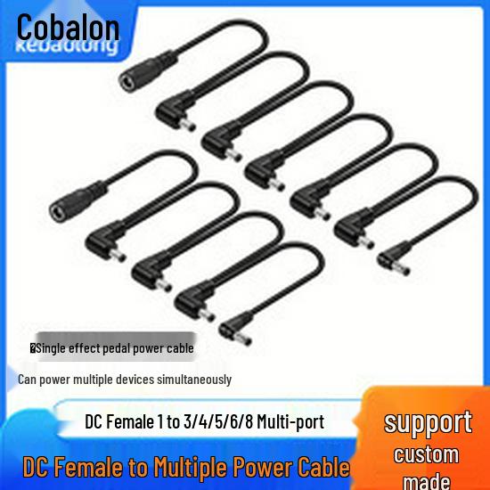 Multi-Way Guitar Effects Pedal Power Splitter Cable – DC5521 Elbow Adapter (1-to-3, 4, 5, 6, 8) 1 to 3 Male Elbow Splitter
Multi-Way Guitar Effects Pedal Power Splitter Cable – DC5521 Elbow Adapter (1-to-3, 4, 5, 6, 8) 1 to 3 Male Elbow Splitter