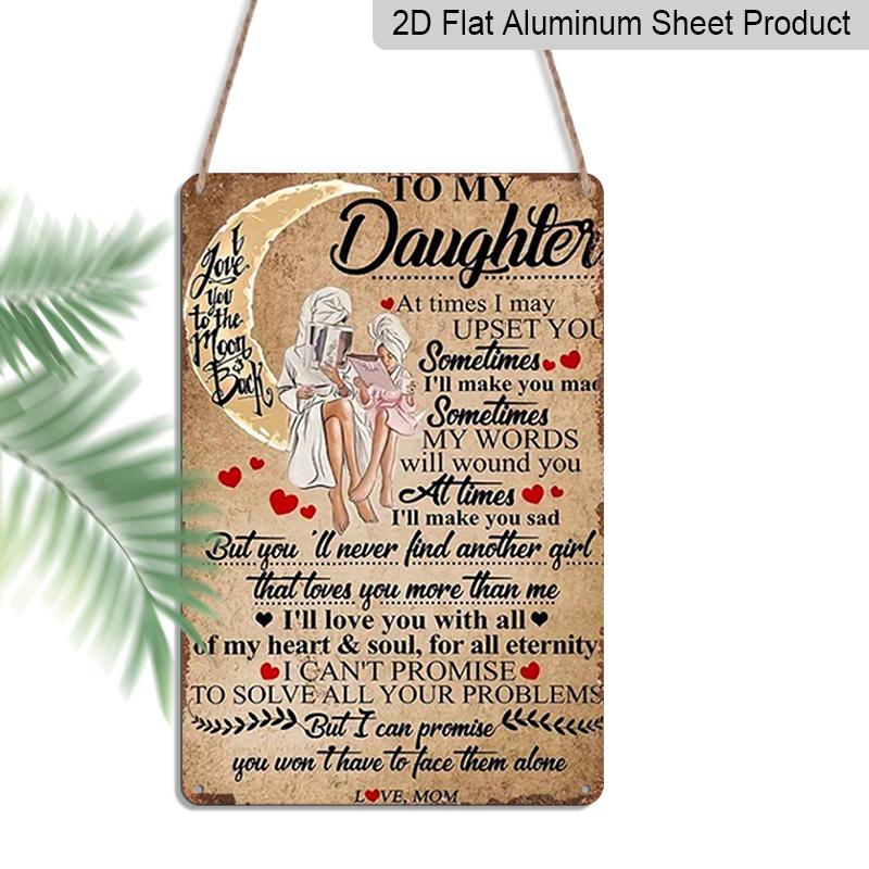 2D Flat 1pc Vintage to My Daughter Metal Wall Art, 8 x12 - Heartfelt Message From Mom, Rustic Aluminium Sign for Home & Office Decor - Ideal for 20*30cm
2D Flat 1pc Vintage to My Daughter Metal Wall Art, 8 x12 - Heartfelt Message From Mom, Rustic Aluminium Sign for Home & Office Decor - Ideal for 20*30cm