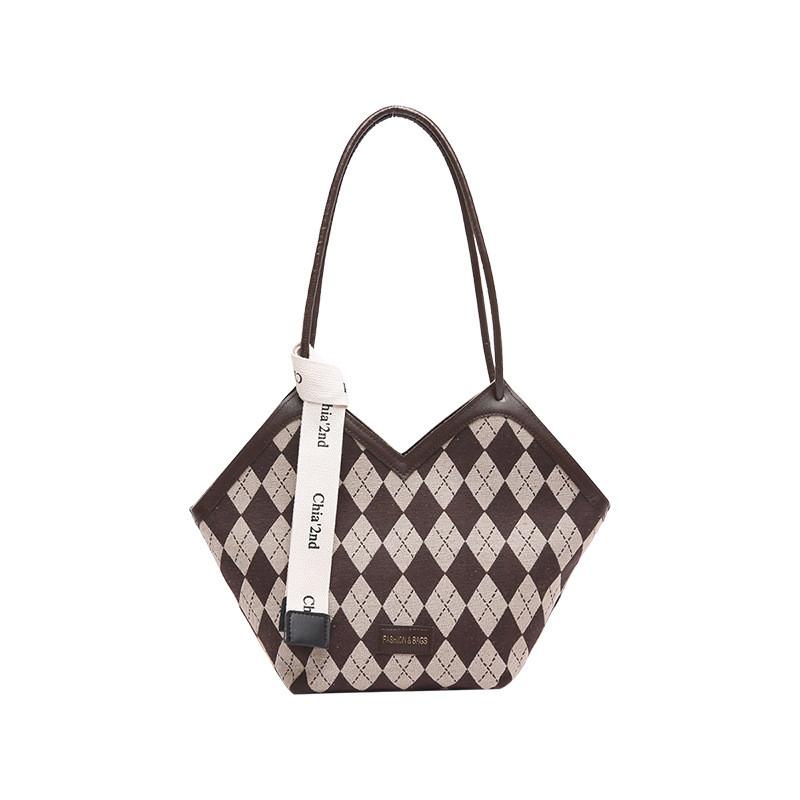 Chic Check Geometric Colorblock Shoulder Bag For Women Perfect For Commuting Casual And Brown Diamond
Chic Check Geometric Colorblock Shoulder Bag For Women Perfect For Commuting Casual And Brown Diamond