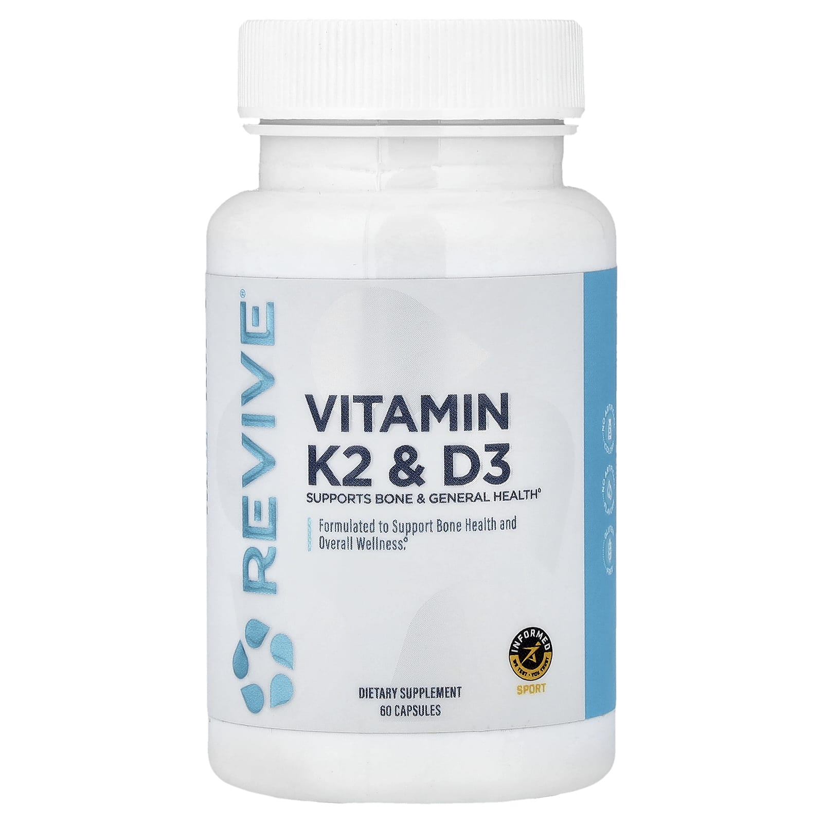 Revive, Vitamin K2 & D3, 60 Capsules
Revive, Vitamin K2 & D3, 60 Capsules