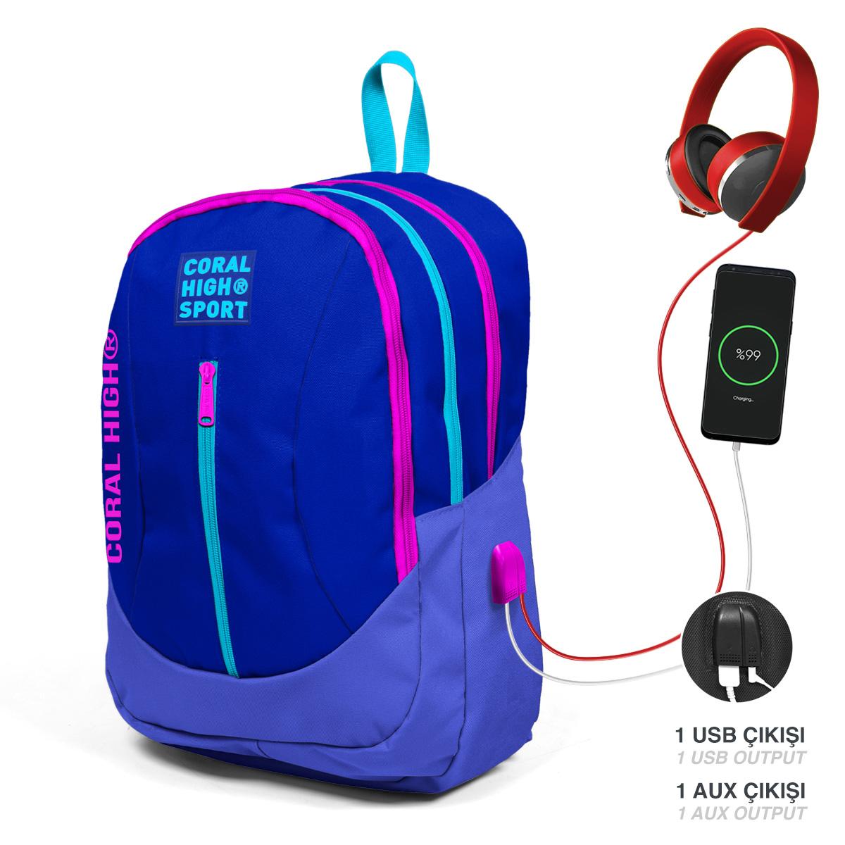 Coral High Sport Saks Lavanta USB Şarjlı Kulaklık Çıkışlı Dört Bölmeli Sırt Çantası 23449
Coral High Sport Saks Lavanta USB Şarjlı Kulaklık Çıkışlı Dört Bölmeli Sırt Çantası 23449