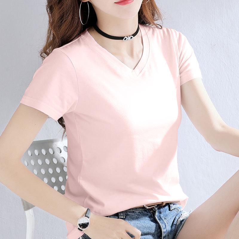 Women s Summer Pink V-Neck Pure Cotton Short Sleeve T-Shirt, Customizable with Logo. M
Women s Summer Pink V-Neck Pure Cotton Short Sleeve T-Shirt, Customizable with Logo. M
