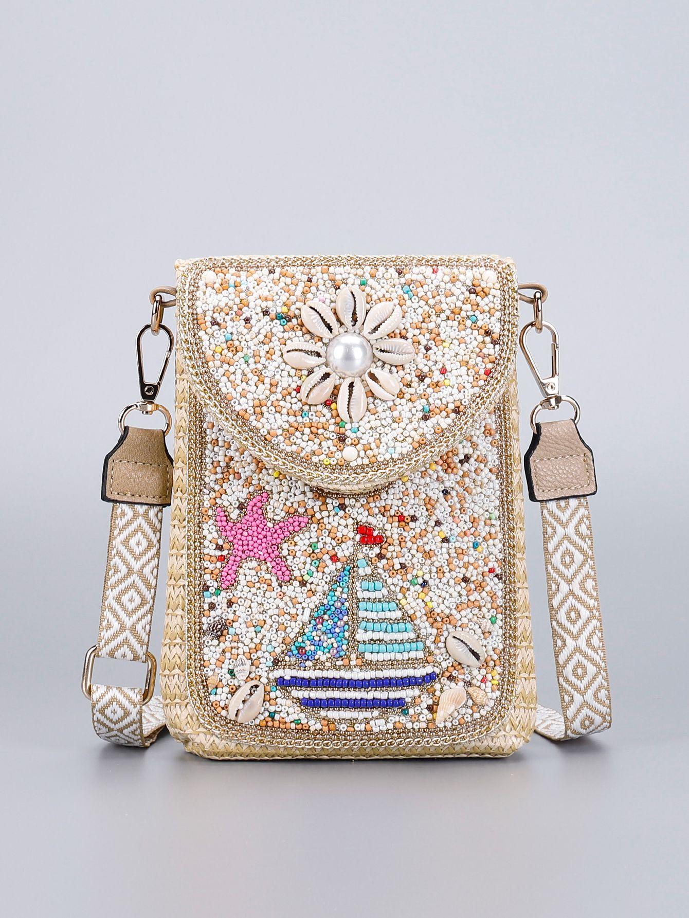 New Bohemian Style Mini Women Phone Shoulder Bag Handbags Lady Retro Heavy Rice Beads Shell Flower Exquisite PU CrossBody Bags
New Bohemian Style Mini Women Phone Shoulder Bag Handbags Lady Retro Heavy Rice Beads Shell Flower Exquisite PU CrossBody Bags