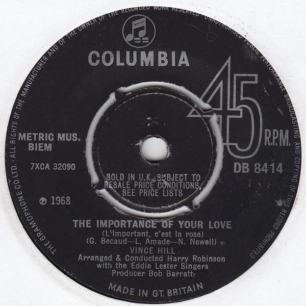 7-дюймовая пластинка VINCE HILL - Важность твоей любви (L impo DB8414 Columbia 1968 UK Pop б/у
7-дюймовая пластинка VINCE HILL - Важность твоей любви (L impo DB8414 Columbia 1968 UK Pop б/у