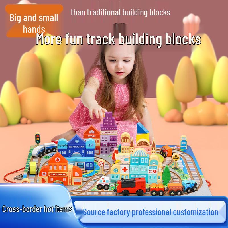 Magnetic Wooden Track Train Set for Kids, Ages 2-6 – Electric Street Scene Building Blocks and Educational Toy
Magnetic Wooden Track Train Set for Kids, Ages 2-6 – Electric Street Scene Building Blocks and Educational Toy