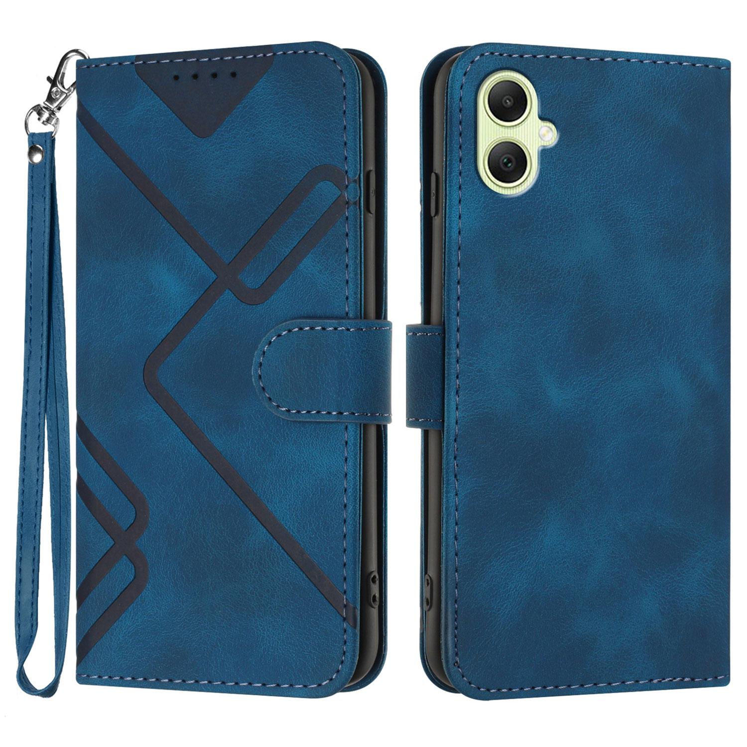 For Samsung Galaxy A07 Wallet Case Line Imprinted PU Leather Phone Cover with Strap Royal Blue
For Samsung Galaxy A07 Wallet Case Line Imprinted PU Leather Phone Cover with Strap Royal Blue