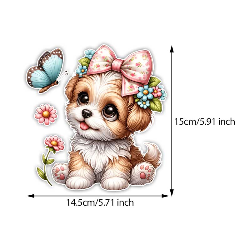Flower Puppy Car Sticker Vinyl Decal Waterproof Rear Window Motorcycle Camper Bumper Truck Laptop Decoration TM355 C-15cm Longest Side
Flower Puppy Car Sticker Vinyl Decal Waterproof Rear Window Motorcycle Camper Bumper Truck Laptop Decoration TM355 C-15cm Longest Side