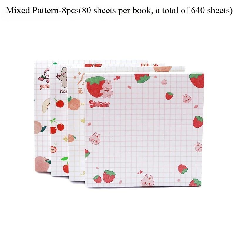 8 Packs/640 Sheets Cute Fruit Memo Pads Office Sticky Notes Home Notepad School Supplies Teacher Sticky Notes for Writing
8 Packs/640 Sheets Cute Fruit Memo Pads Office Sticky Notes Home Notepad School Supplies Teacher Sticky Notes for Writing