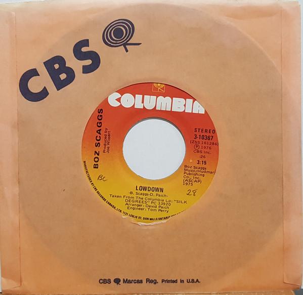 7inch Record BOZ SCAGGS Lowdown Harbor Lights 310367 Columbia 1976 Canada Rock Used
7inch Record BOZ SCAGGS Lowdown Harbor Lights 310367 Columbia 1976 Canada Rock Used