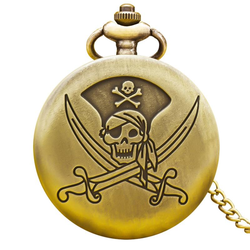 Vintage Bronze Large Pirate Skull Carved Necklace Quartz Pocket Watch Handsome Gift For Both Men And Women бронзовый
Vintage Bronze Large Pirate Skull Carved Necklace Quartz Pocket Watch Handsome Gift For Both Men And Women бронзовый