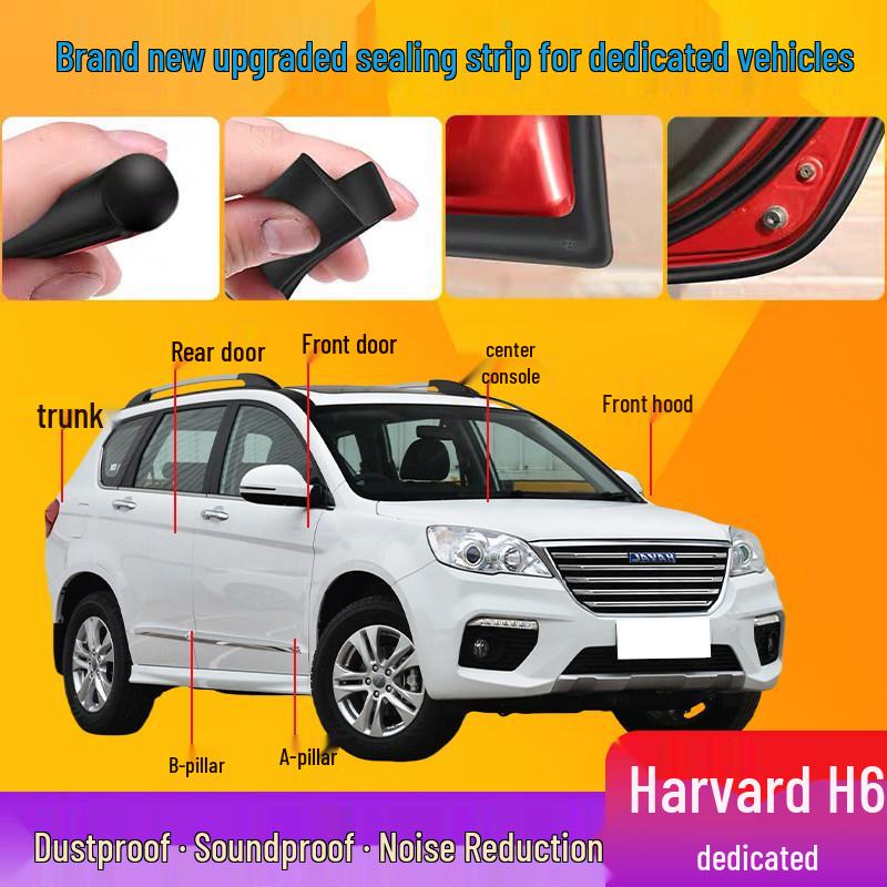 Haval H6/H6 Coupe/Sport Door Sound Insulation & Dustproof Sealing Strip Haval H6 2011-15 Old Version + Four-Door Set
Haval H6/H6 Coupe/Sport Door Sound Insulation & Dustproof Sealing Strip Haval H6 2011-15 Old Version + Four-Door Set