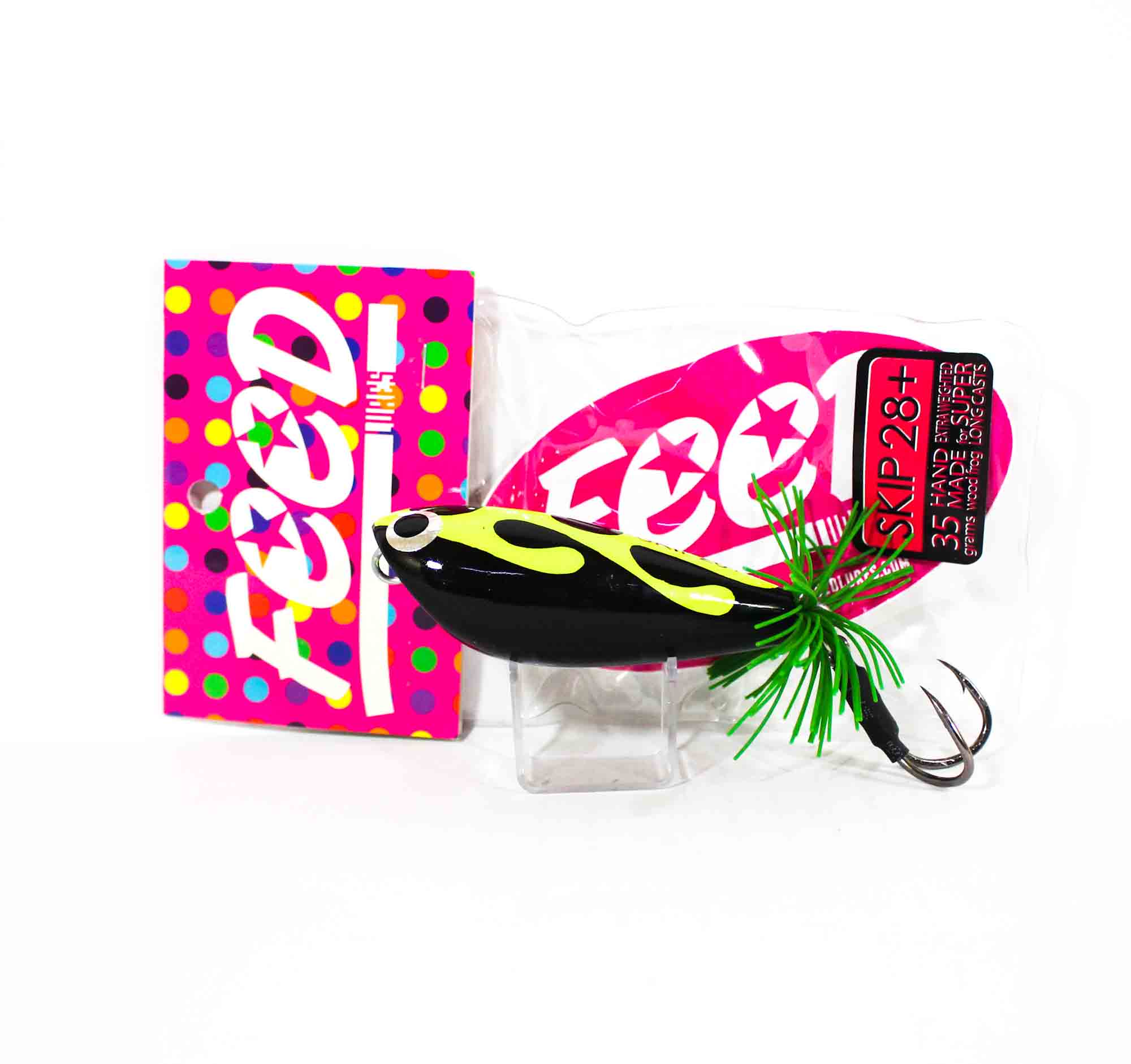 Feed Lures Skip 28+ Плавающая приманка для деревянной лягушки ручной работы 35 грамм +1 (3101)
Feed Lures Skip 28+ Плавающая приманка для деревянной лягушки ручной работы 35 грамм +1 (3101)