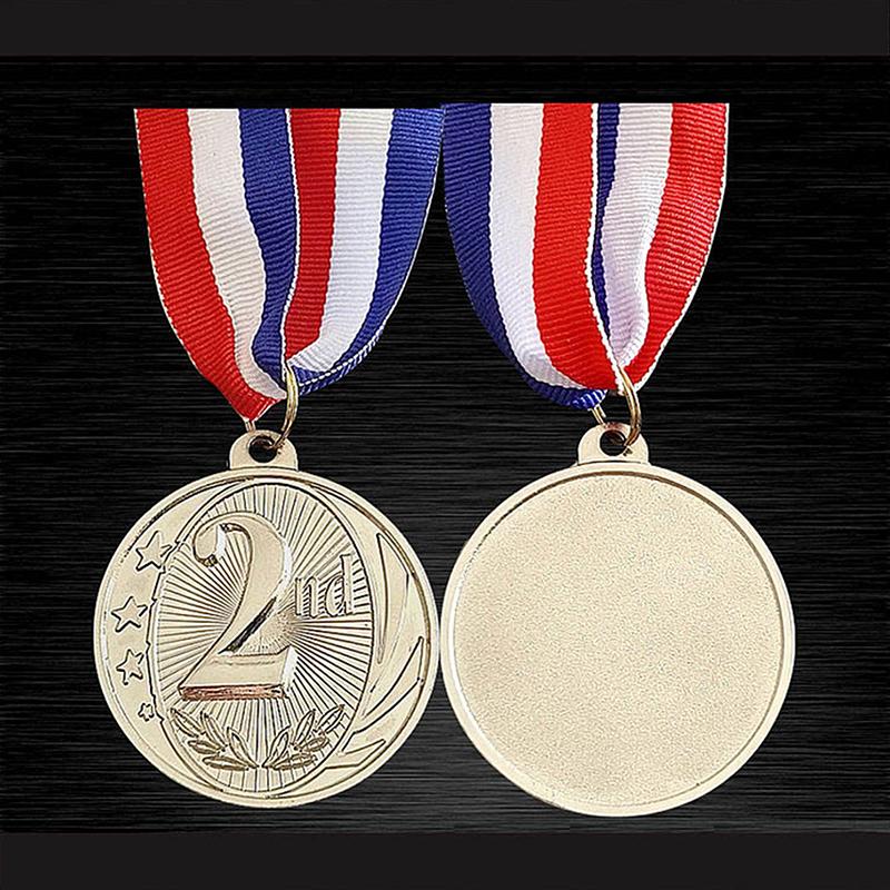 1 шт. Наградные металлические медали для победителей соревнований для игр с мячом 5 см Золотая/Серебряная/Бронзовая медаль Награды для студентов с шейной лентой