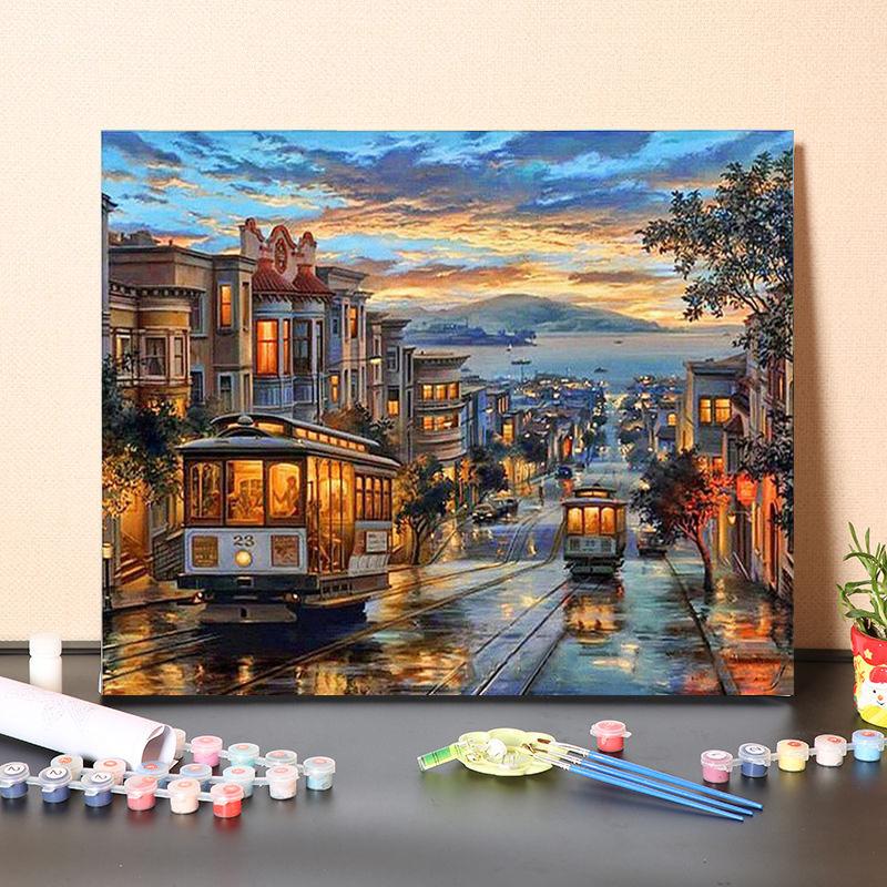 MF101 цифровая картина маслом акварельный пейзаж DIY живопись цифровой комплект живопись для детской гостиной украшения живопись рождественские подарки MF101 разноцветный 
MF101 цифровая картина маслом акварельный пейзаж DIY живопись цифровой комплект живопись для детской гостиной украшения живопись рождественские подарки MF101 разноцветный