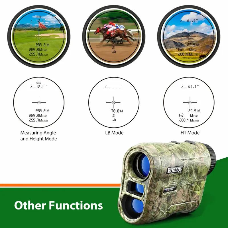 BOBLOV NK-1000 Waterproof Hunting Rangefinder 6.5X Magnification Flag-locking Range Finder Laser Distance Meter for Golf Sport 1000m
BOBLOV NK-1000 Waterproof Hunting Rangefinder 6.5X Magnification Flag-locking Range Finder Laser Distance Meter for Golf Sport 1000m