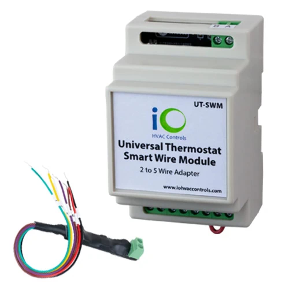 iO HVAC Controls UT-SWM Universal Thermostat Smart Wire Module with 2 to 5 Wire Adapter
iO HVAC Controls UT-SWM Universal Thermostat Smart Wire Module with 2 to 5 Wire Adapter
