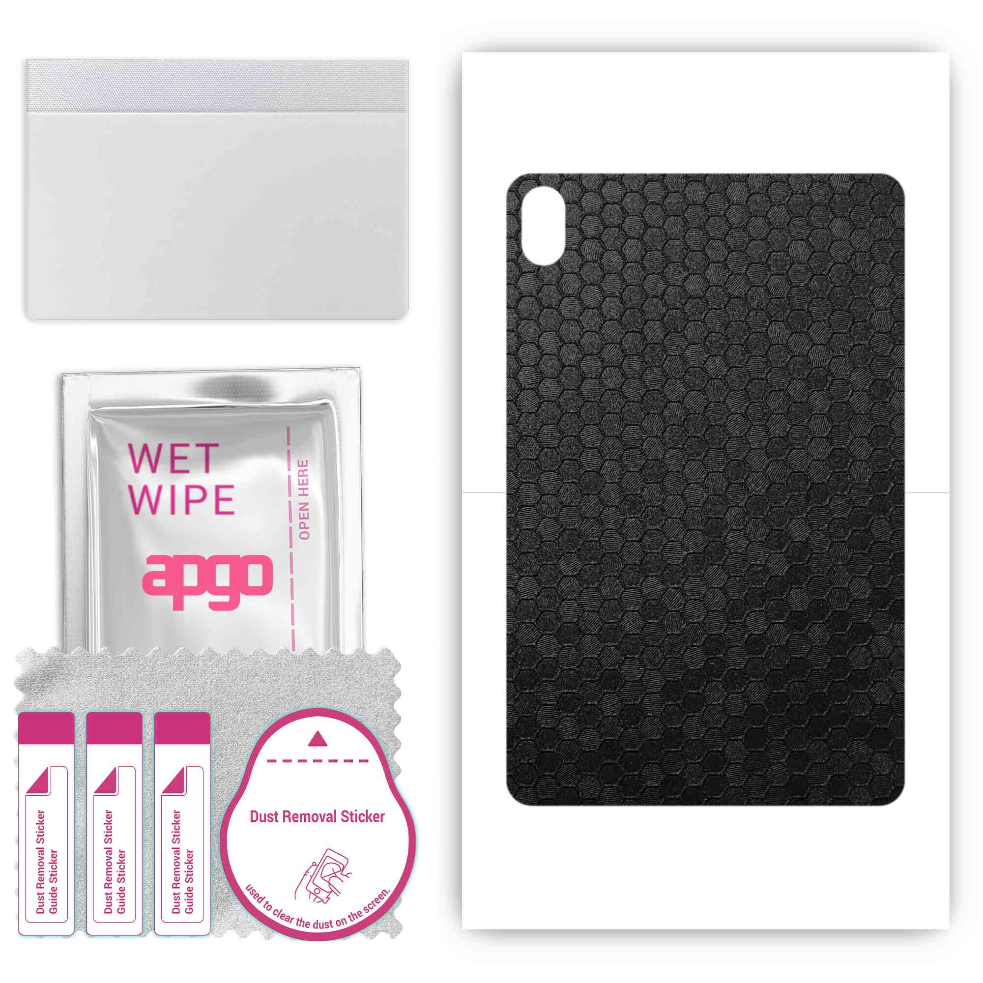 apgo skin sticker film foil vinyl for the BACK compatible with Honor Pad 8, scratch-resistant, easy to install - Black Honeycomb
apgo skin sticker film foil vinyl for the BACK compatible with Honor Pad 8, scratch-resistant, easy to install - Black Honeycomb