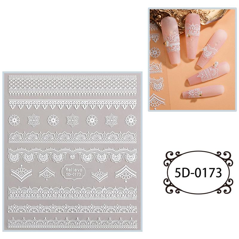 Новые японские и корейские наклейки для маникюра, рельефные наклейки, 5D трехмерные белые кружевные узоры, наклейки для ногтей, украшения 85*100mm
Новые японские и корейские наклейки для маникюра, рельефные наклейки, 5D трехмерные белые кружевные узоры, наклейки для ногтей, украшения 85*100mm